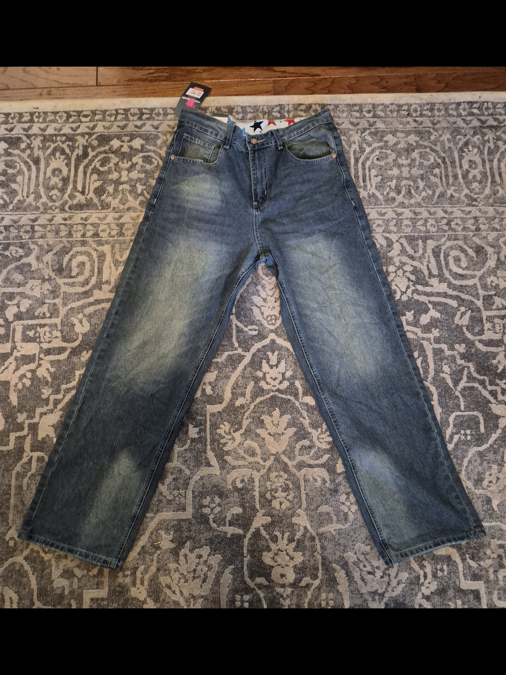 MZNBURAM Straight Fit Men's Blue Washed Jeans WAIST 32 LENGTH 31